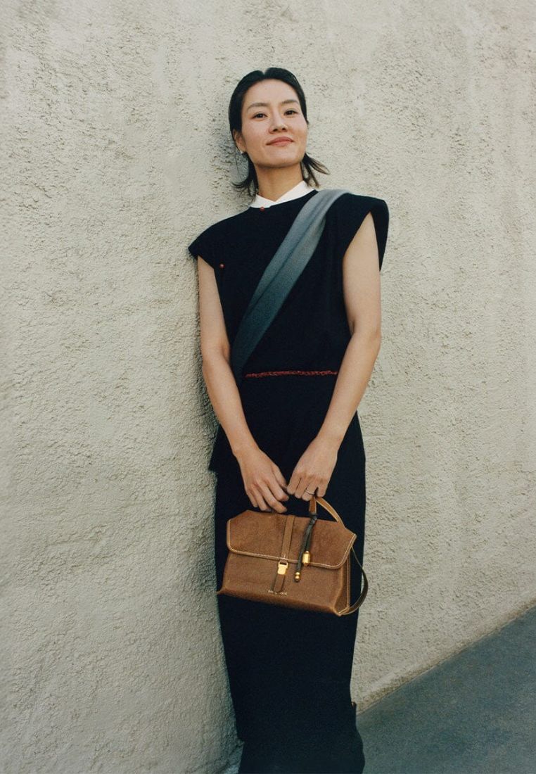 Small Shan Satchel Bag - Sandal