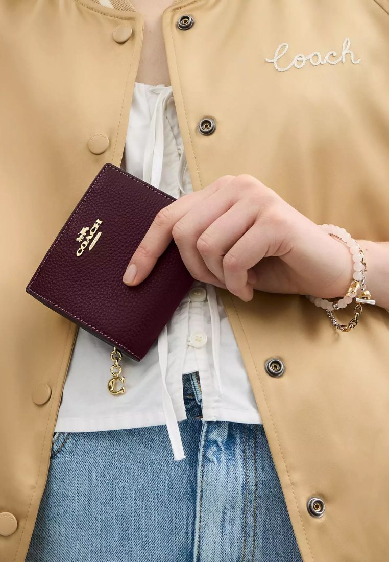 Snap Wallet Gold Merlot