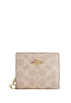 Snap Wallet In Signature Canvas Gold Sand Chalk