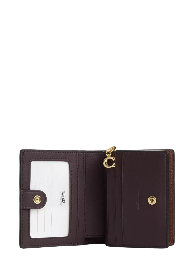 Snap Wallet In Signature Canvas Gold Tan Brown