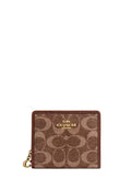 Snap Wallet In Signature Chenille Gold Light Khaki Vintage Brown