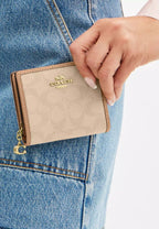 Snap Wallet With Signature Canvas Dark Natural Multi