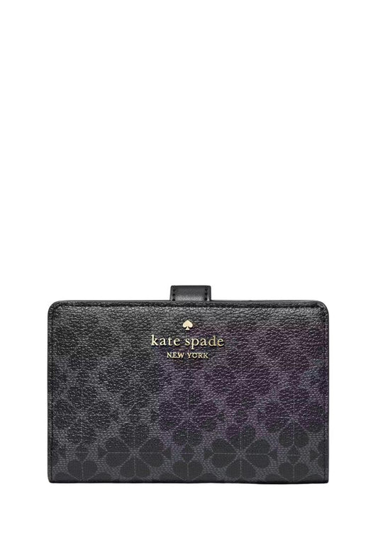 Spade Flower Medium Bifold Wallet Black