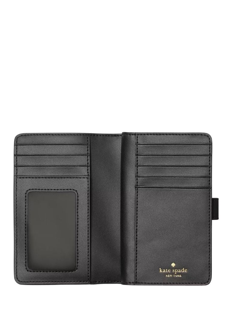 Spade Flower Medium Bifold Wallet Black