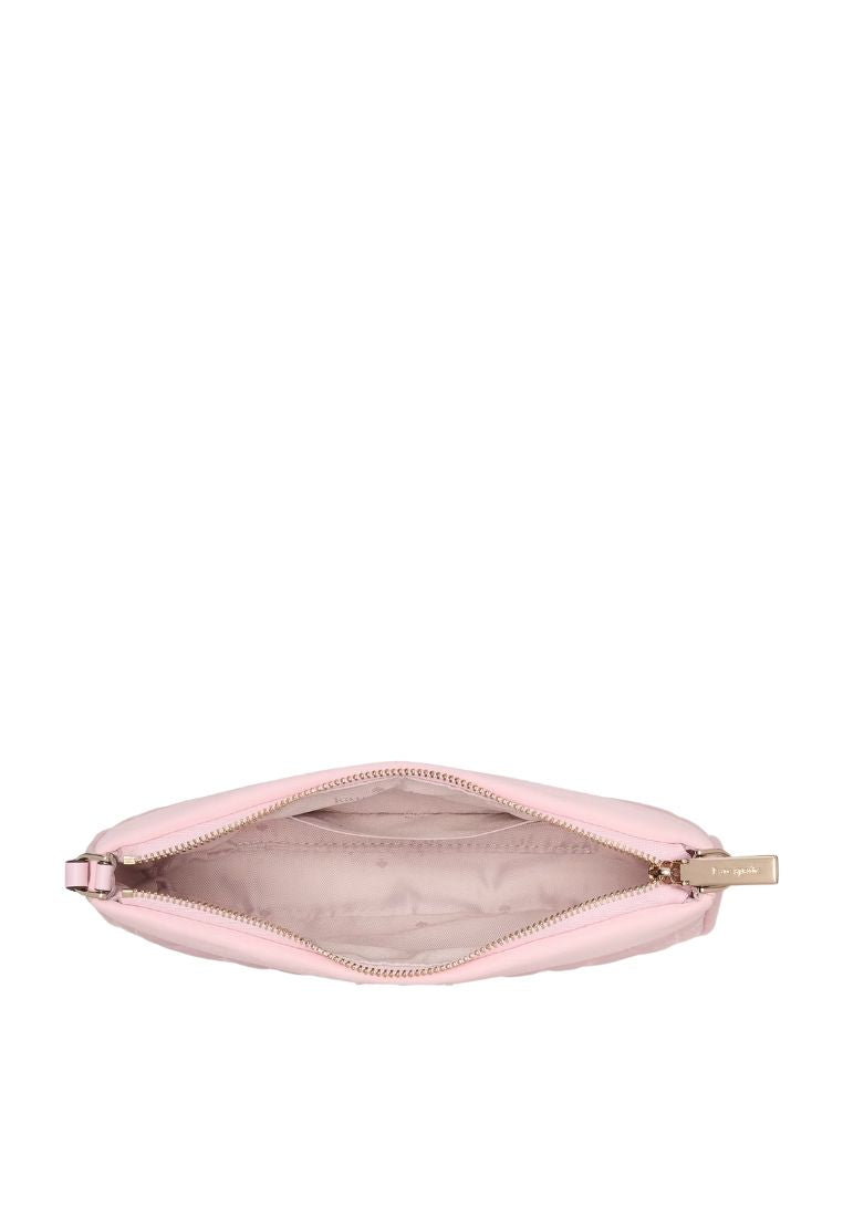 Spade Flower Quilted Fabric Convertible Wristlet Pink Horizon