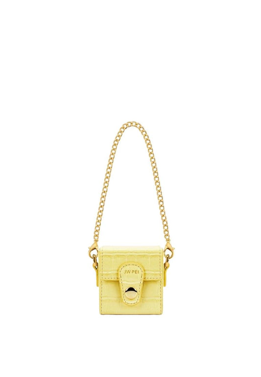Square Mini Box - Light Yellow Croc