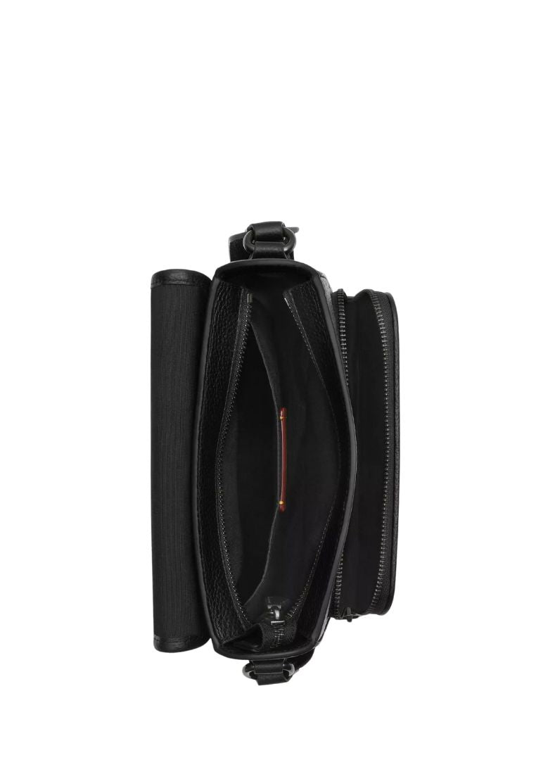 Sullivan Flap Crossbody Bag In Signature Canvas Gunmetal Charcoal Black