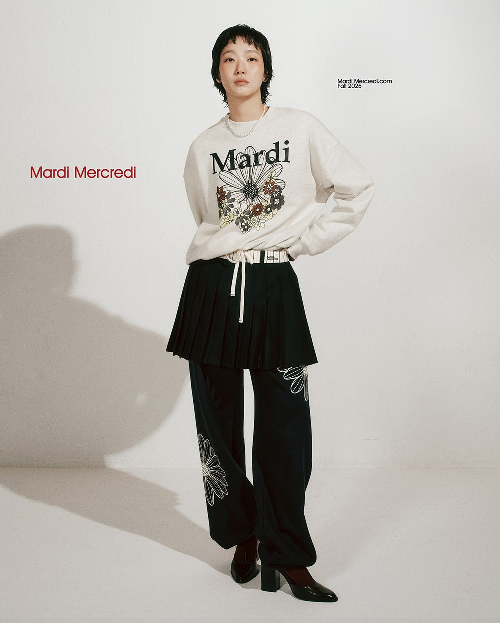 Sweatshirt FLOWERMARDI JARDIN Oatmeal Black