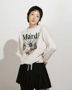 Sweatshirt FLOWERMARDI JARDIN Oatmeal Black