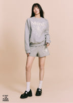 Sweatshirt FLOWERMARDI NEEDLEWORK Grey Cream