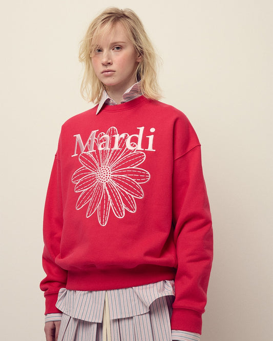 Sweatshirt FLOWERMARDI NEEDLEWORK Red Pink