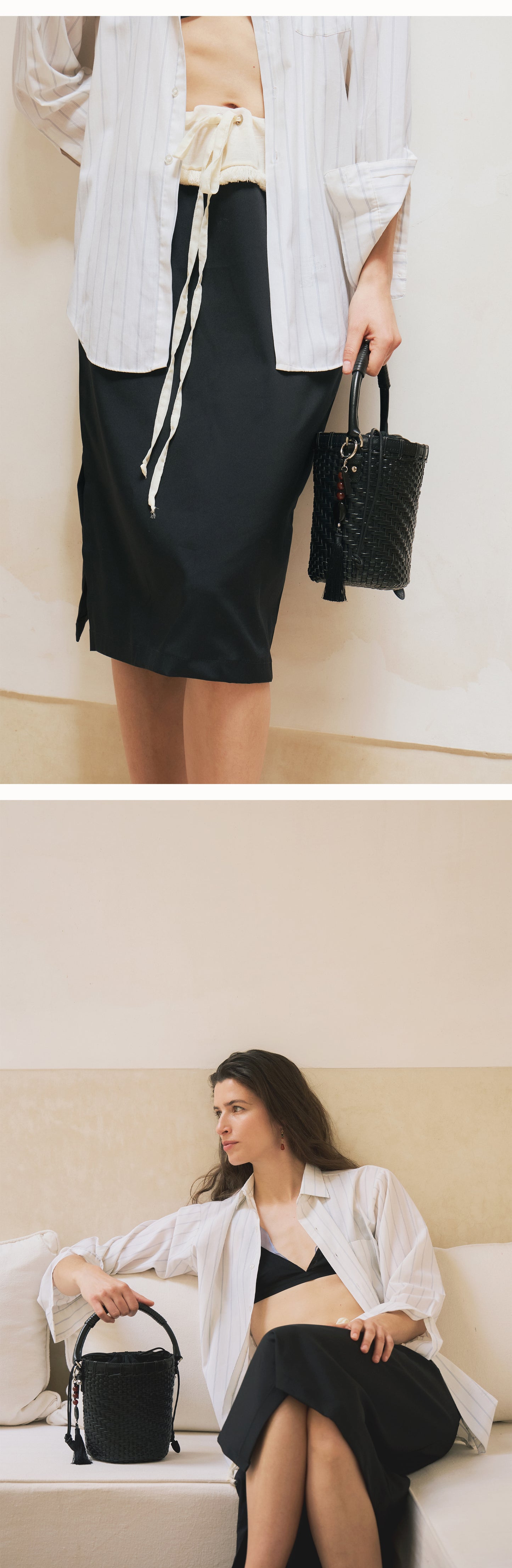 TASSEL CHARM soft black