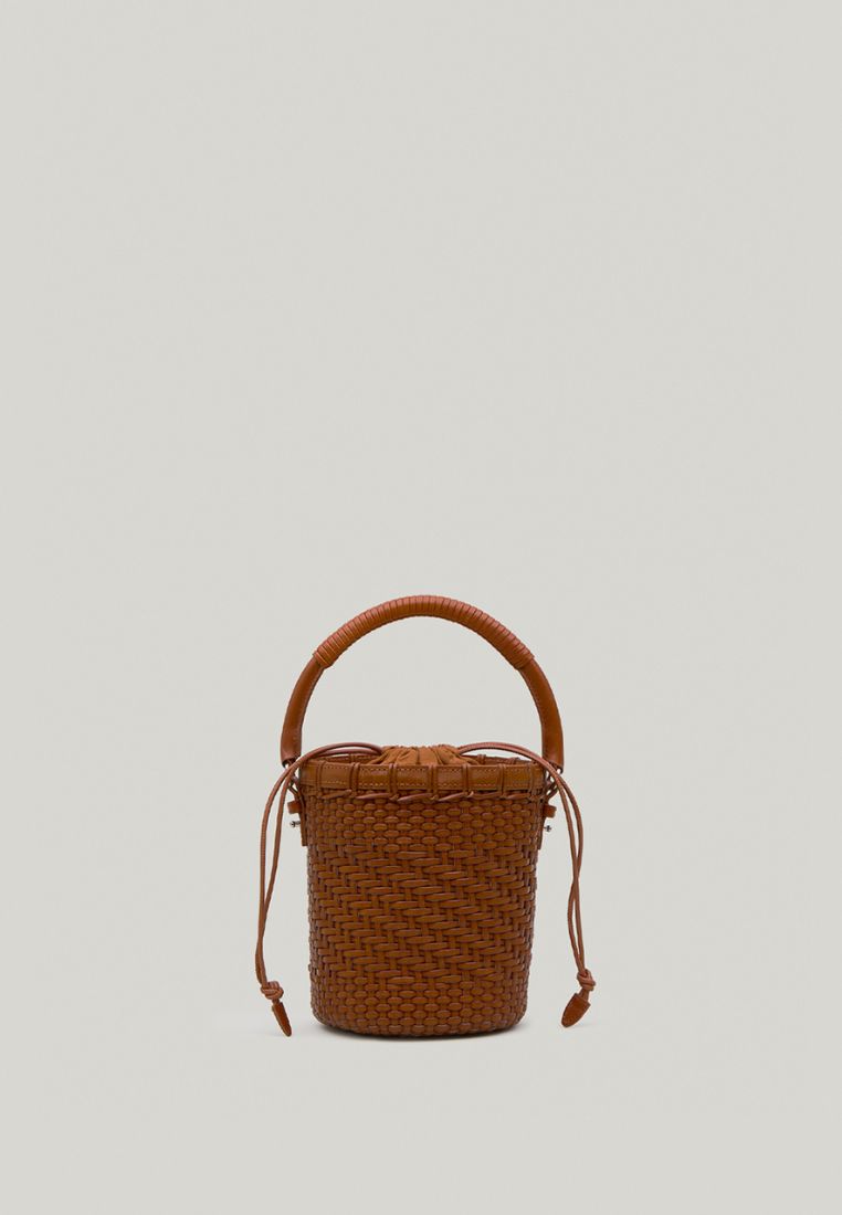 TWIG BASKET TOTE BAG dried tan
