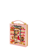 Taya Bakery Pattern Embroidered Book Shape Clutch Bag - Pink