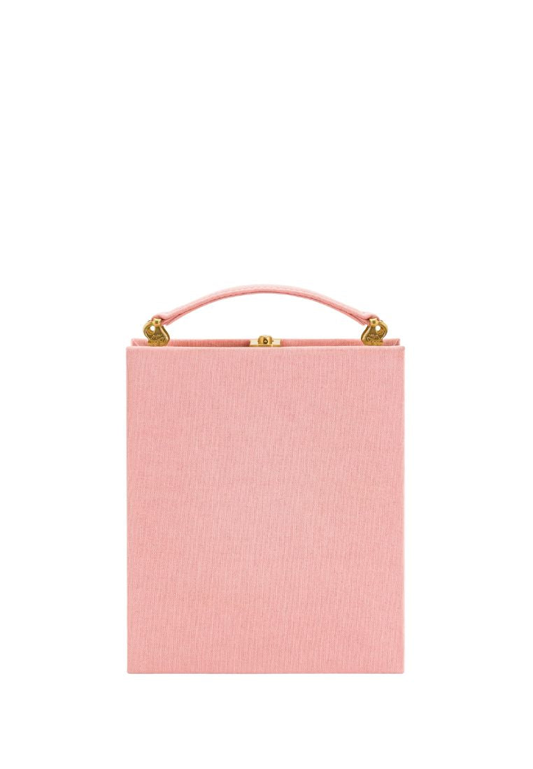Taya Bakery Pattern Embroidered Book Shape Clutch Bag - Pink