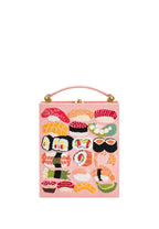 Taya Sushi Pattern Embroidery Book Shape Clutch Bag - Pink