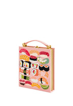 Taya Sushi Pattern Embroidery Book Shape Clutch Bag - Pink