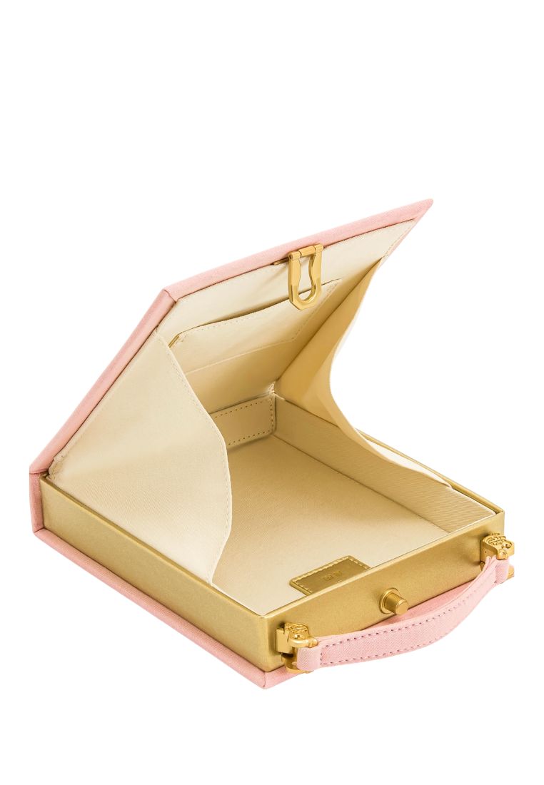 Taya Sushi Pattern Embroidery Book Shape Clutch Bag - Pink