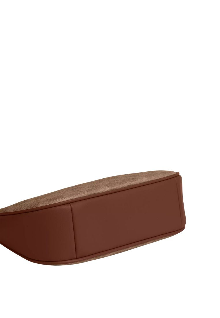 Teri Mini Crossbody Bag In Signature Canvas Gold Tan Brown