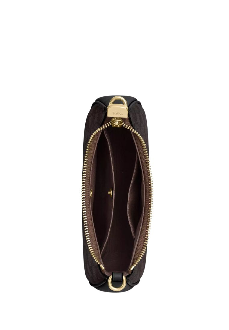 Teri Mini Crossbody Bag In Signature Canvas Gold Walnut Black