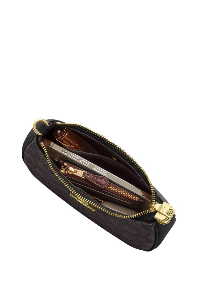 Teri Mini Crossbody Bag In Signature Canvas Gold Walnut Black