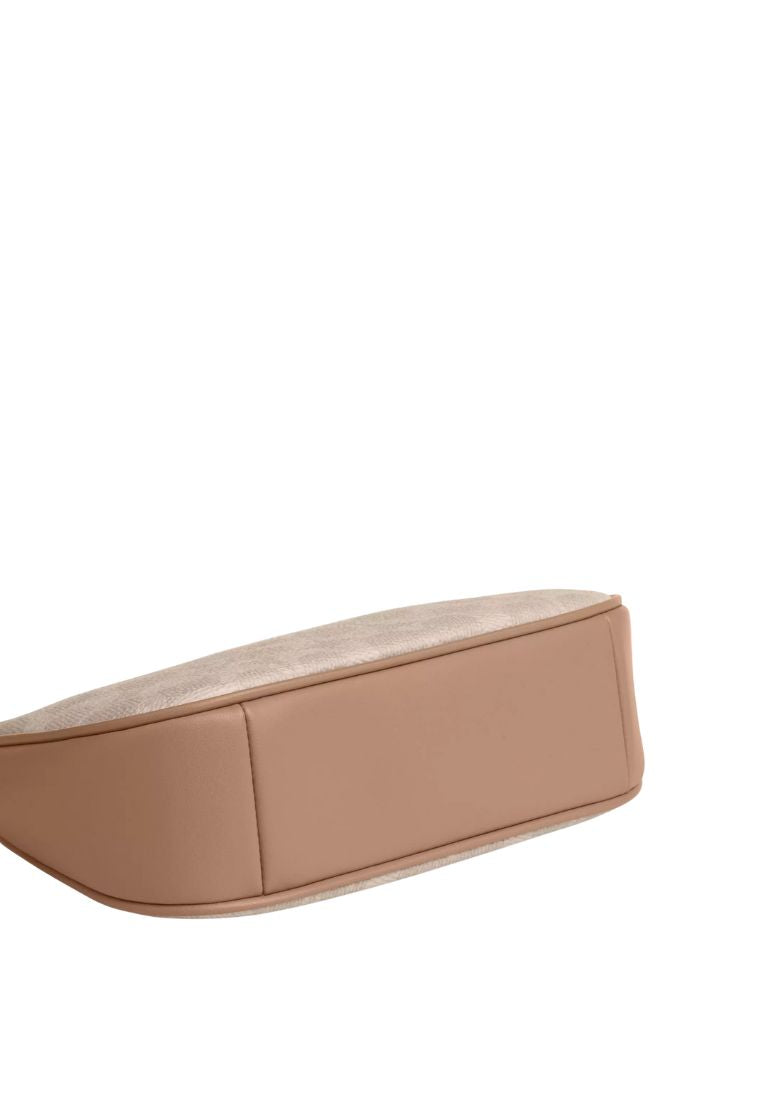 Teri Mini Crossbody Bag In Signature Canvas Silver Sand Taupe