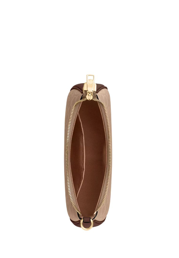Teri Shoulder Bag In Signature Canvas Gold Tan Brown