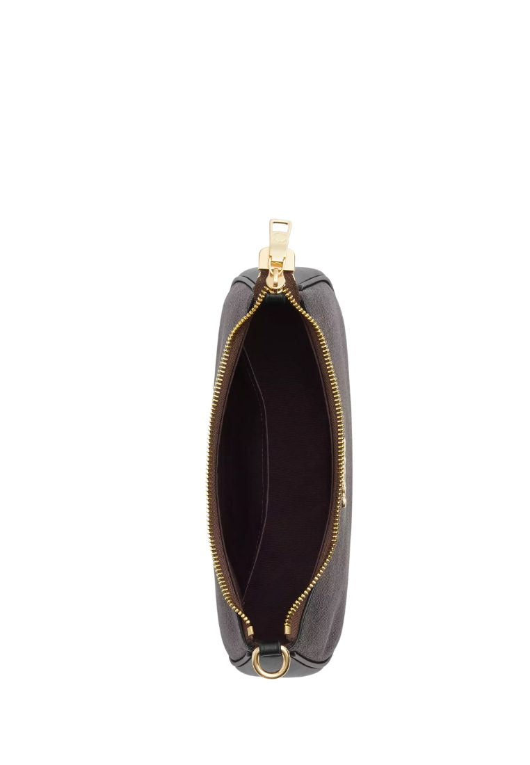 Teri Shoulder Bag In Signature Canvas Gold Walnut Black