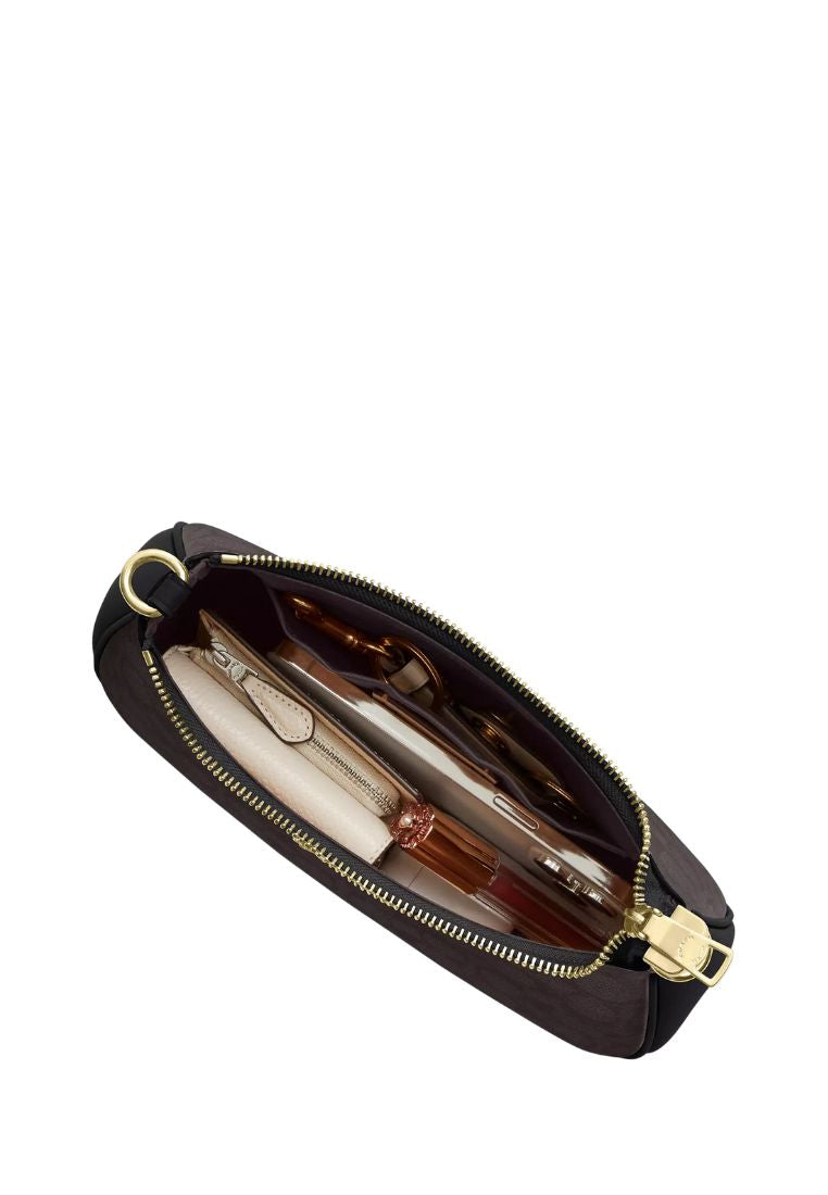 Teri Shoulder Bag In Signature Canvas Gold Walnut Black