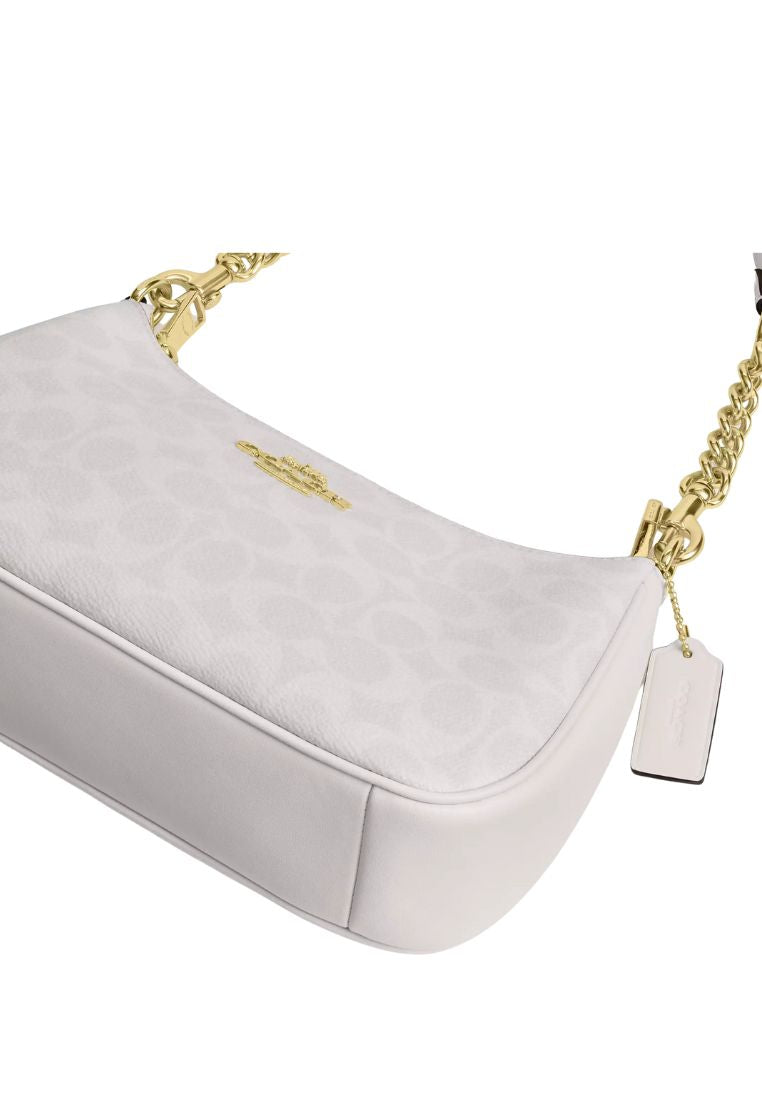 Teri Shoulder Bag In Signature Canvas Gold White Chalk
