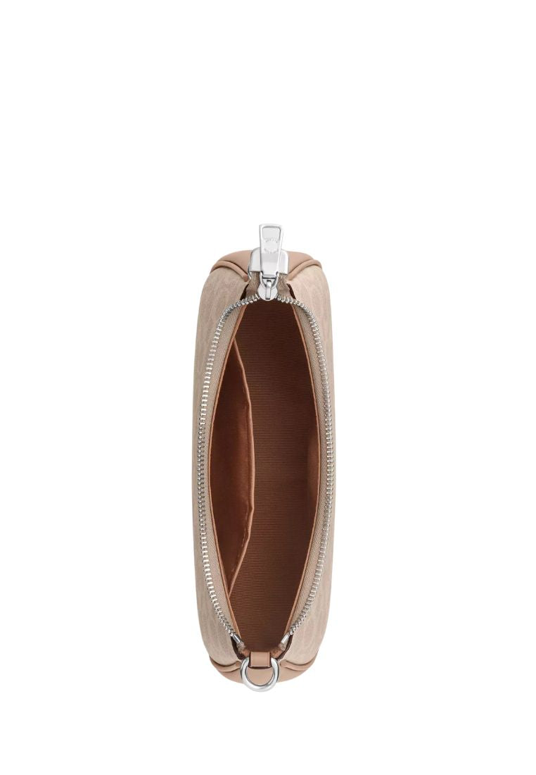 Teri Shoulder Bag In Signature Canvas Silver Sand Taupe