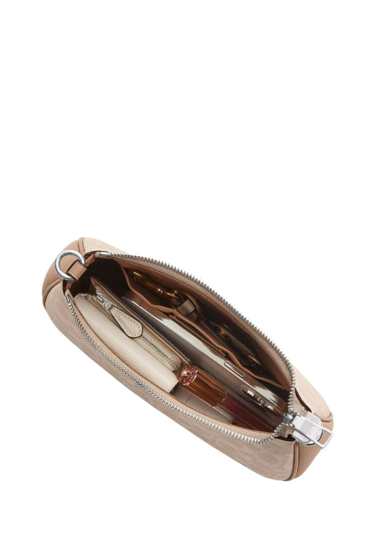 Teri Shoulder Bag In Signature Canvas Silver Sand Taupe
