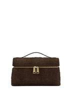 Thea Faux Fur Top Handle Bag - Mocha Brown