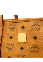 Toni Top-Zip Visetos Medium Shopper Bag Cognac