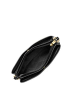 Trisha Medium Pebbled Leather Crossbody Bag Black