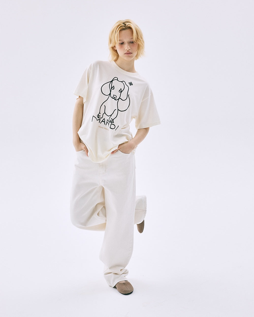 Tshirt DDANJI CH.02 Cream Black