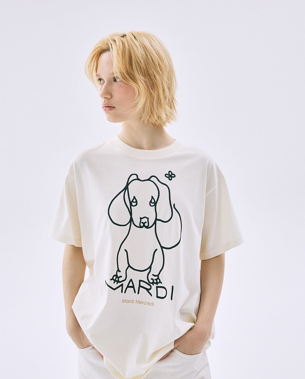 Tshirt DDANJI CH.02 Cream Black