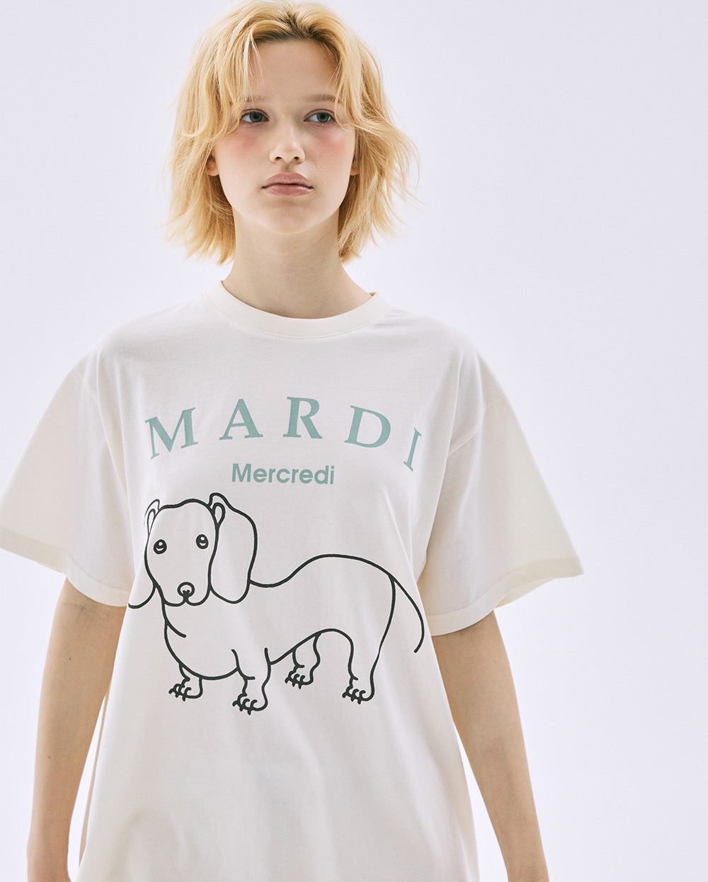 Tshirt DDANJI CH.06 Cream Moss Green