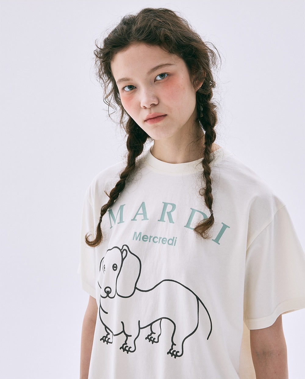 Tshirt DDANJI CH.06 Cream Moss Green