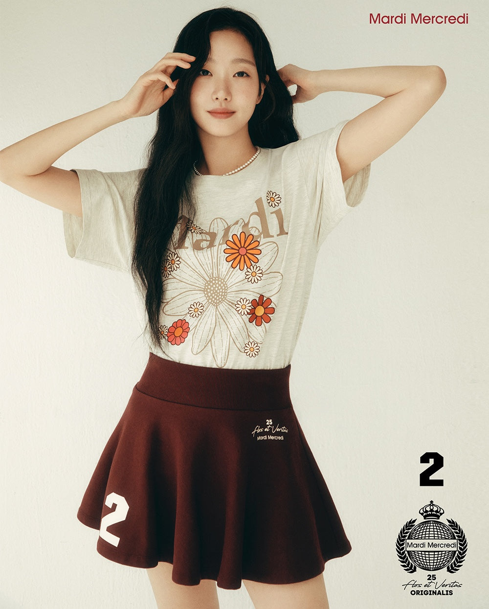 Tshirt FLOWERMARDI BLOSSOM Oatmeal Taupe