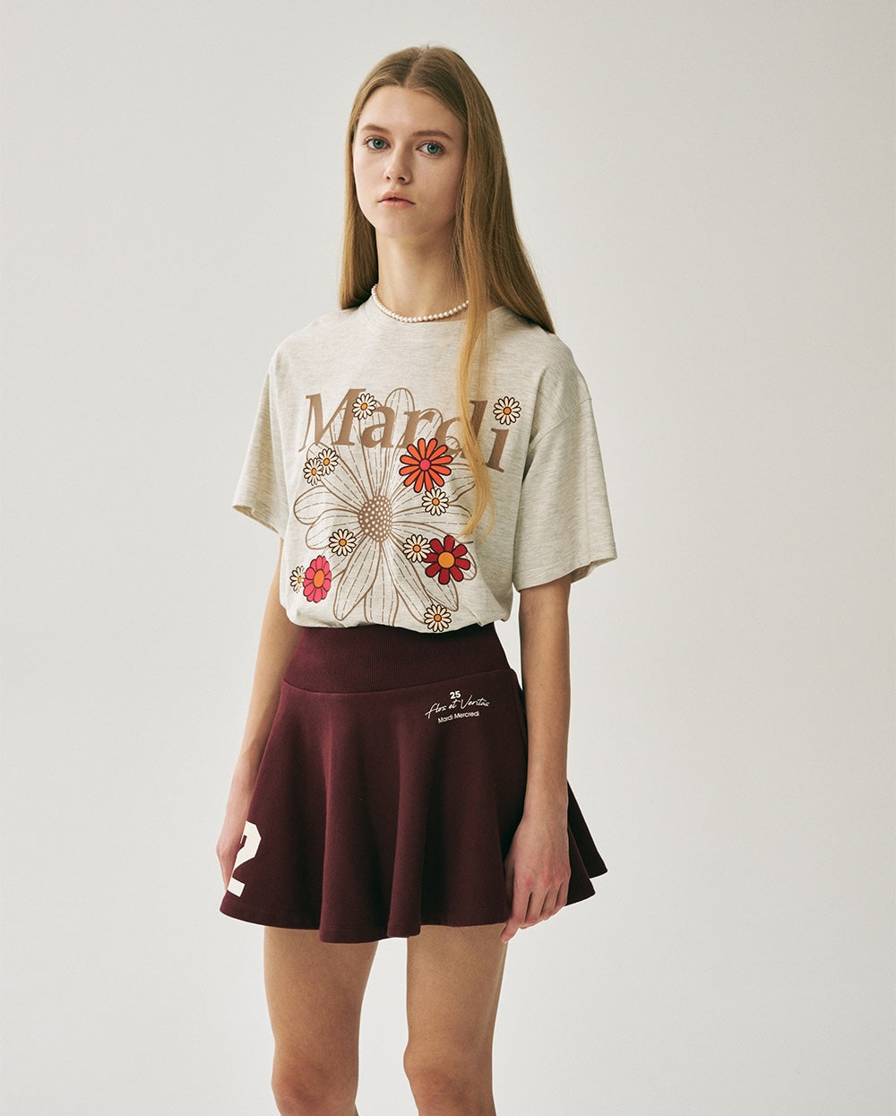 Tshirt FLOWERMARDI BLOSSOM Oatmeal Taupe