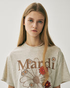 Tshirt FLOWERMARDI BLOSSOM Oatmeal Taupe