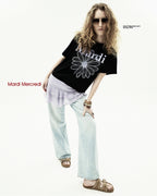 Tshirt FLOWERMARDI Black Light Purple