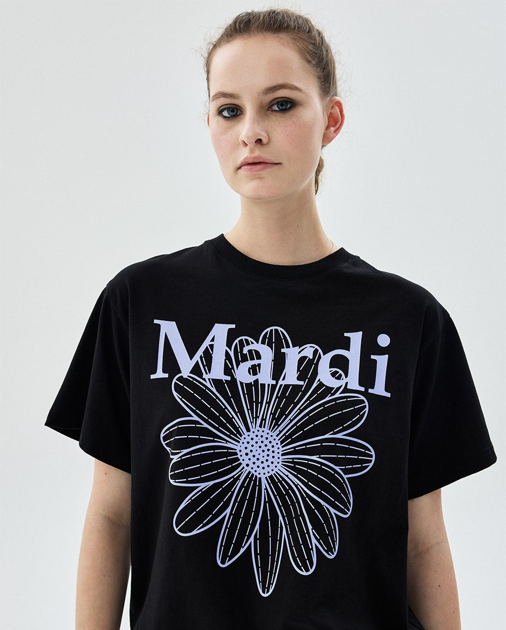 Tshirt FLOWERMARDI Black Light Purple