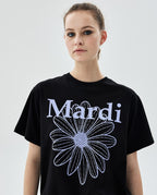 Tshirt FLOWERMARDI Black Light Purple