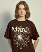 Tshirt FLOWERMARDI Brown Cream