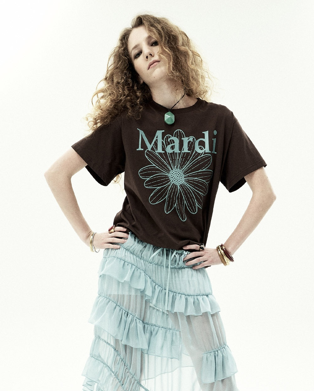 Tshirt FLOWERMARDI Brown Mint
