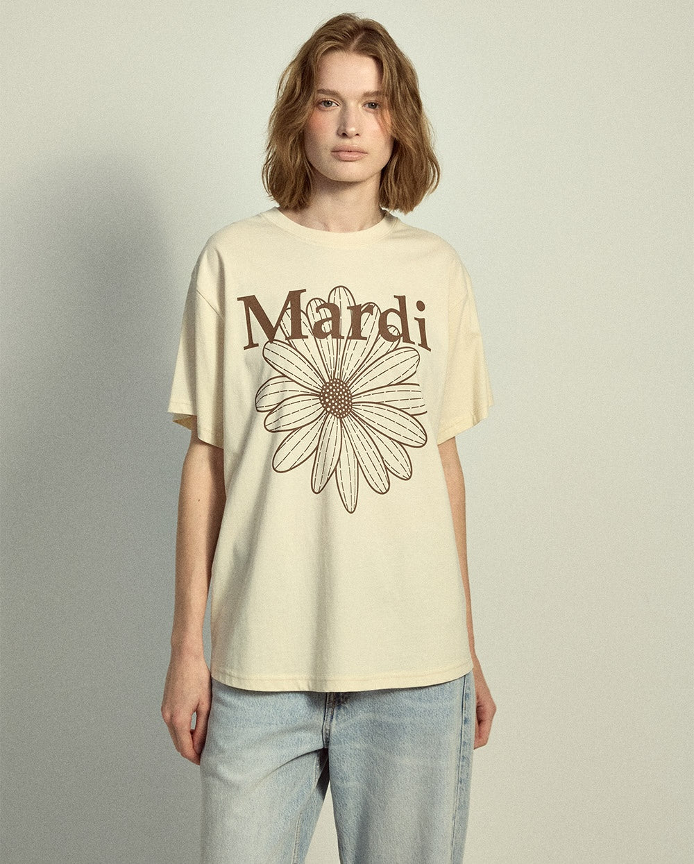 Tshirt FLOWERMARDI Butter Brown