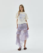 Tshirt FLOWERMARDI Cream Light Purple