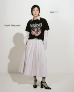 Tshirt FLOWERMARDI JARDIN Black Pale Pink